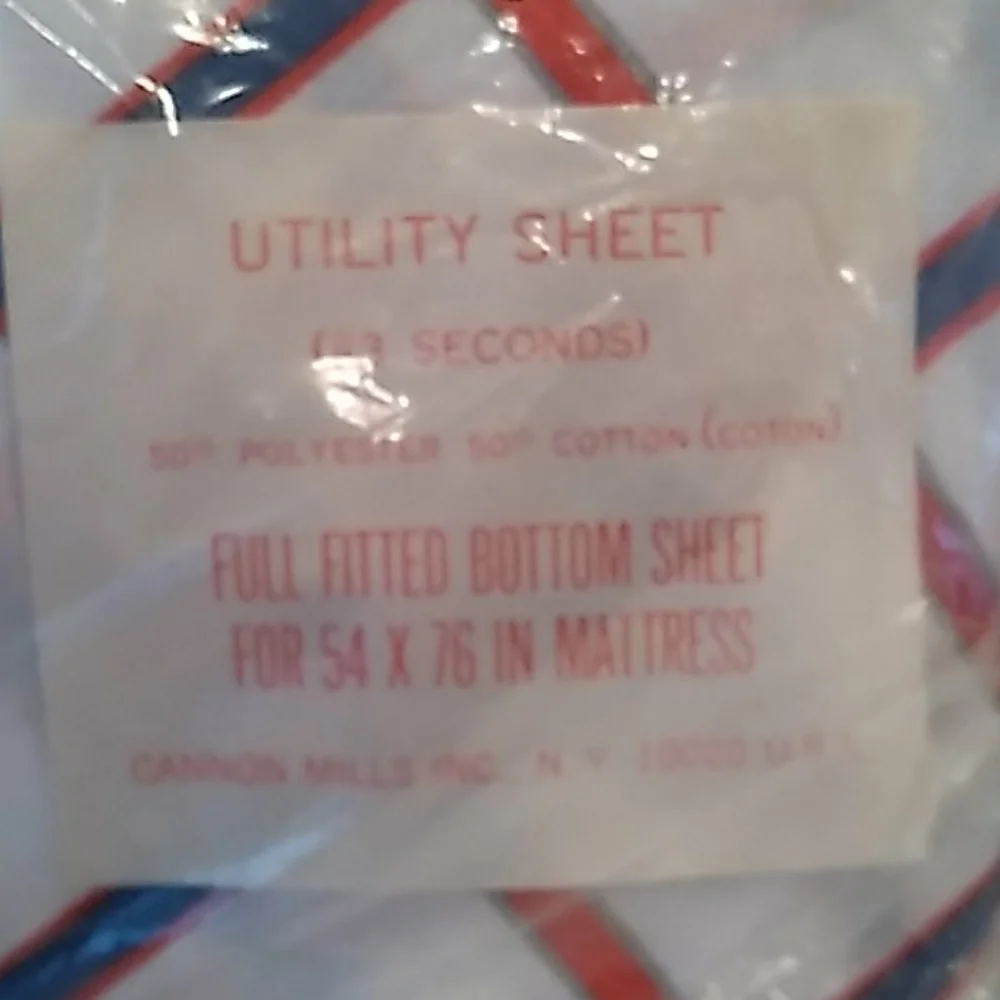 Vintage Cannon red white blue bottom sheet new